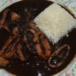 Calamares en su tinta con arroz