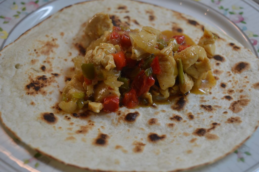 preparacion fajitas de pollo