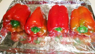 pimientos rojos para asar en el horno