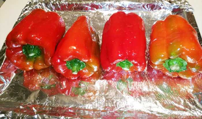 pimientos rojos para asar en el horno