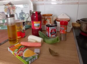 ingredientes para un plato de cichara