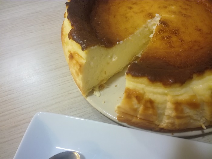 Interior de la Tarta de queso de la Vina