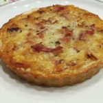 Quiche de bacon y cebolla