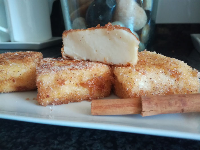 leche frita en porciones