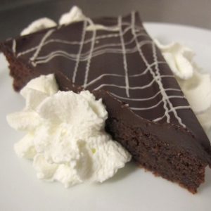 tarta de chocolate con nata