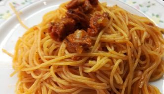 pasta con chorizo