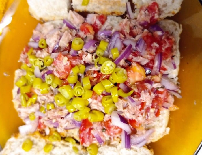 focaccia con piparras