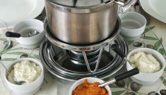 fondue con salsas