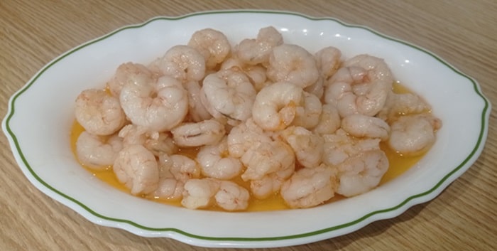 Gambas al ajillo en freidora de aire