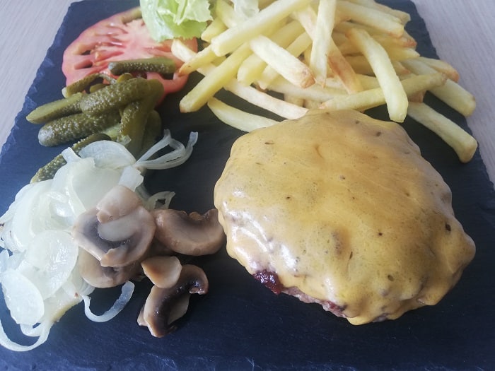 hamburguesa con cheddar