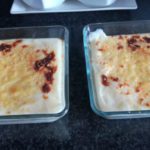 huevos cocidos con bechamel gratinados