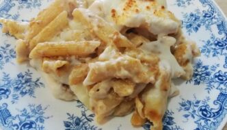 macarrones boloñesa con bechamel