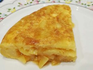 tapa de tortilla jugosa