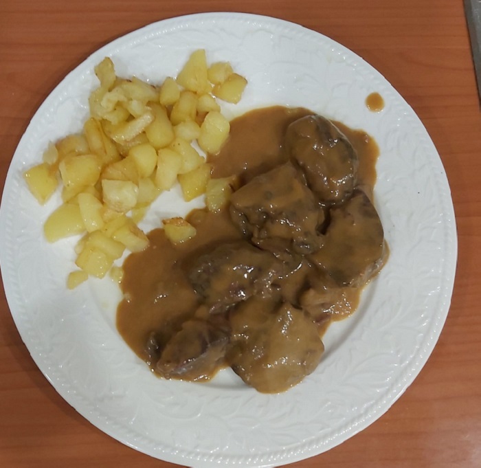 carrillera con patatas