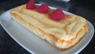 pastel de queso bajo en materia grasa