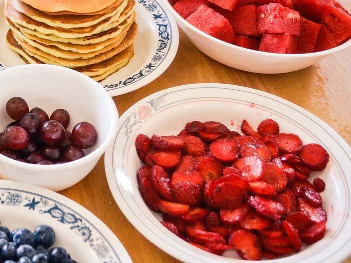 tortitas caseras con frutas